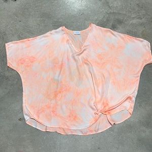 Adrienne brand Orange silky oversized top / Size L / A75